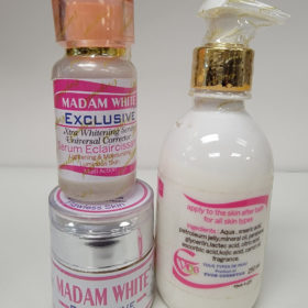 MADAM WHITE EXCLUSIVE XTRA WHITENING MILK+SERUM+FACE CREAM