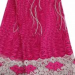 Beautiful  Pink French Lace Fabric