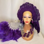 Beautiful Purple Ready-Made Headtie