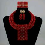 Elegant Red Bridal Beads Set