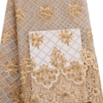 African French Gold Lace Fabric