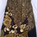 Elegant 5 Yard Sequence Gold Lace fabric