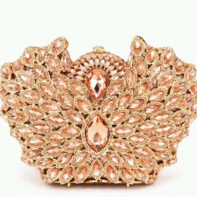 Evening Clutch Bag Peach gold clutch purse