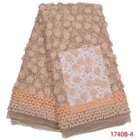 Elegant Luxurious Handmade soft Beautiful lace fabric with Classic Flowers 1