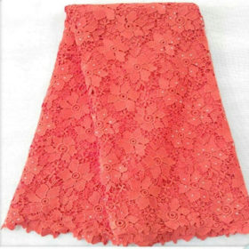 Lovely Orange Cord Lace Fabric