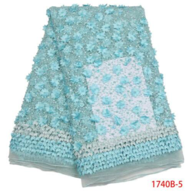 Elegant Luxurious Handmade soft Beautiful lace fabric with Classic Flowers