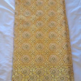 Elegant Yellow Cord Lace Fabric