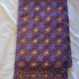 Elegant Purple Cord Lace Fabric