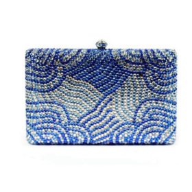 BEAUTIFUL BLUE CRYSTAL BLINBLIN BAG