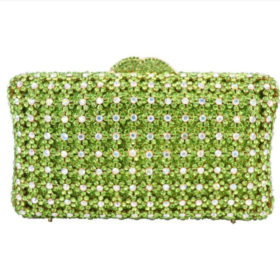 GREEN EXQUISITE CLASSIC DAZZING CRYSTAL PARTY PURSE