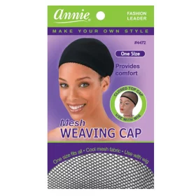 ANNIE 4472 WEAVING CAP -CLOSED TOP BLACK