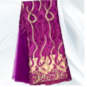 Elegant Purple Lace Material