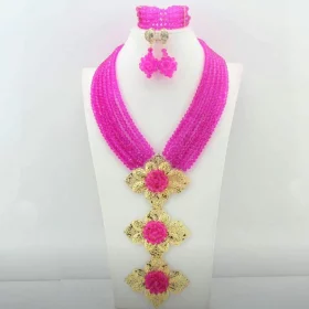 Pink Beads Jewelry Set