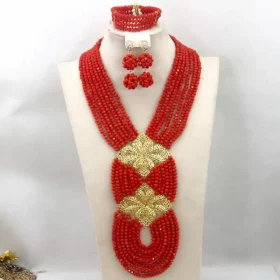 Red Beads Jewelry Set