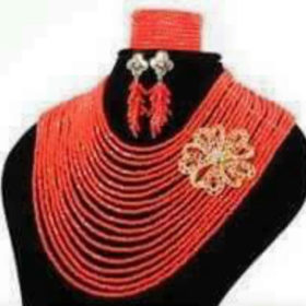 Lovely Red Wedding Beads Jewelry  Set