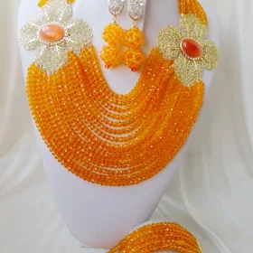 Fashion Wedding African Orange beads Jewelry Sets For Women