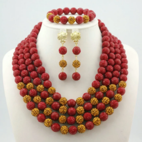 Red and Gold Bead Set