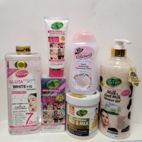 5 Pic Veetgold Gluta White  Body Oil & Shower Cream Set