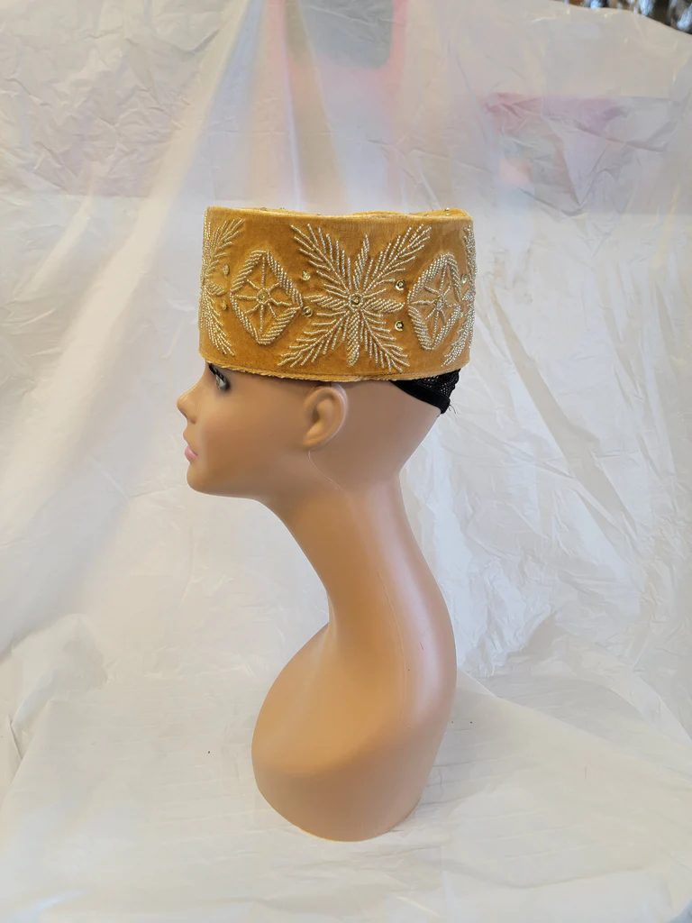 Velvet Hard Hat/Cap, Igbo Ozo Cap, Stoned Crown, Igbo Traditonal Stoned Cap, Yoruba Cap, sale African Mens Hat, African Wedding Hat, Velvet Cap,