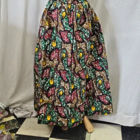 African Traditional Ankara Print Long Skirt