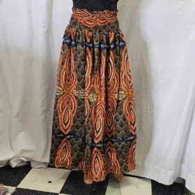 Elegant Women African Traditional Ankara Print Long Skirt