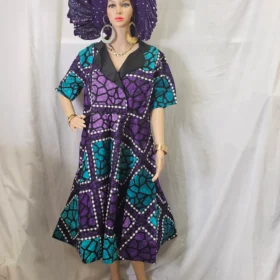 Classic Beautiful Women African Traditional Ankara Print Dress